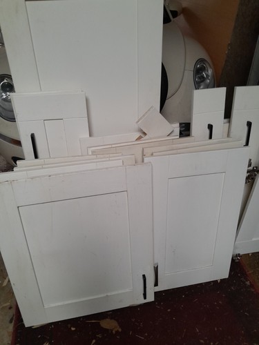 Solid oak cabinet - doors,