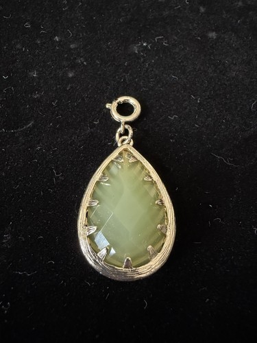 Gold toned teardrop pendant - toned,