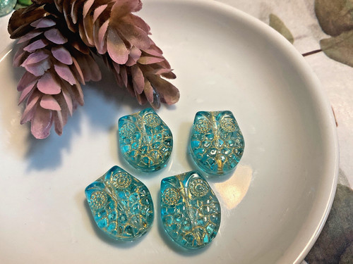 Beautiful 4pcs czech glass - beautiful,