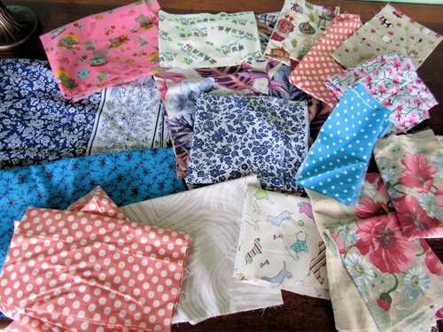 Mixed fabrics remnants - fabrics,