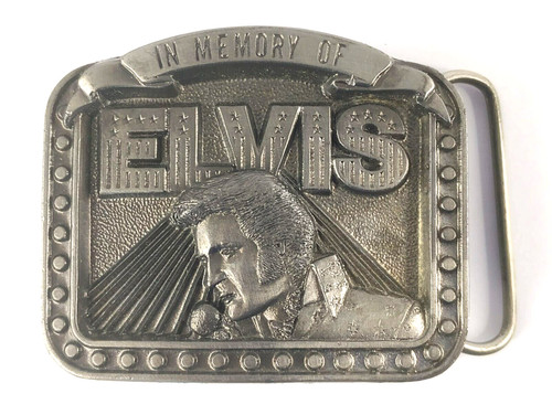 Vintage 1992 elvis belt buckle - belt,