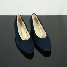 Charles Jourdan GBS Women's Suede Block Heel Shoes - UK8m - Navy Blue