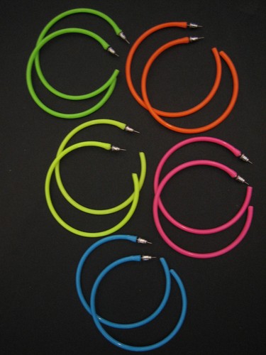 Hoop earrings neon 1980 - hoop,