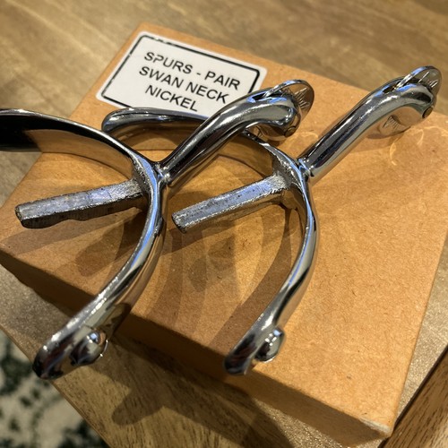 Swan neck spurs solid brass - spurs,