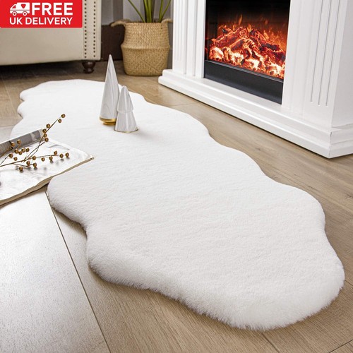 Fluffy shaggy rug faux - rug, rabbit