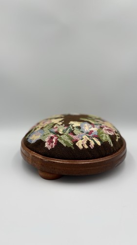 Vintage floral needlepoint - vintage,