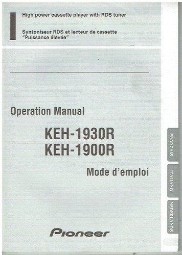 Pioneer keh 1900r - pioneer, keh-1900r/1930r