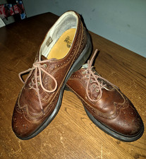 Dr Martens 3989 Crazy Horse Brown Leather Wingtip Brogues Shoes Size Uk11