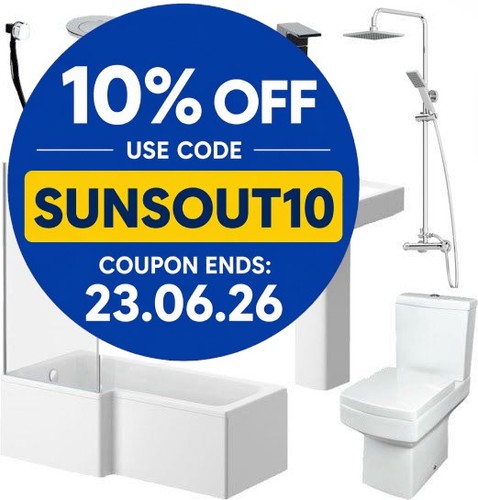 Complete bathroom suite - bathroom, l