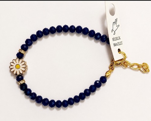 Navy blue crystal - crystal, beaded