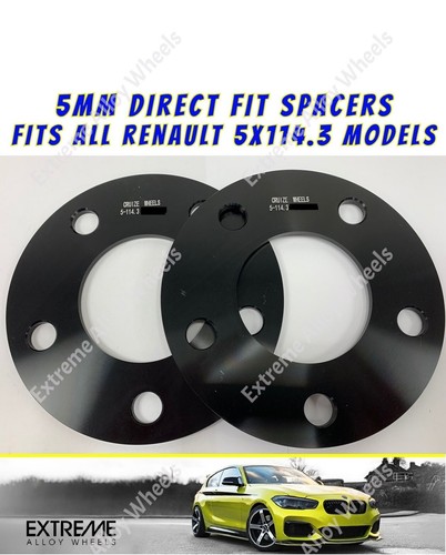 Alloy wheel spacers 5mm fit - alloy,