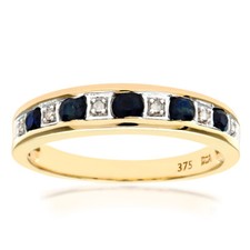 9ct Yellow Gold Sapphire and