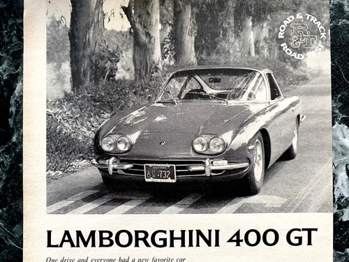 Lamborghini 400gt 1966 road - lamborghini,