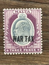 Malta KEVII. 3d Grey And