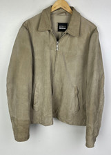 REAL SUEDE JACKET Size Large 42" Men`s Beige - Good Condition