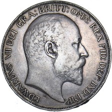 1902 Crown - Edward VII British Silver Coin - Nice