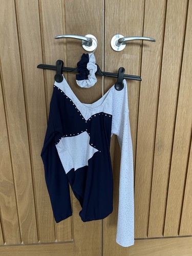 Girls navy white gymnastics - white,