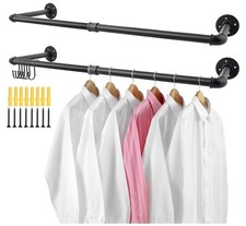 Premium Large Clothes Rail Rack Garment Hanging Airer Closets Shelf Dry Coat Bar