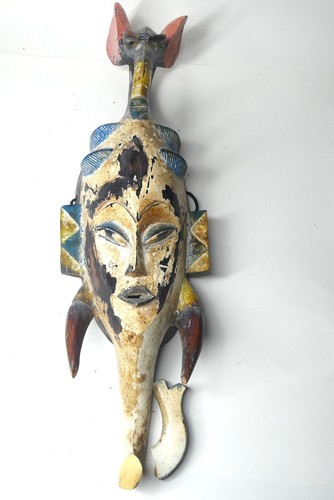 Guro mask ivory coast - ivory, wooden