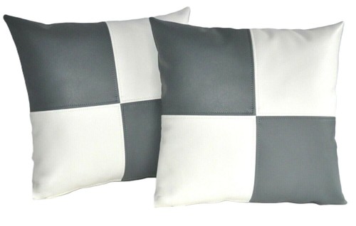 Grey white check - &,