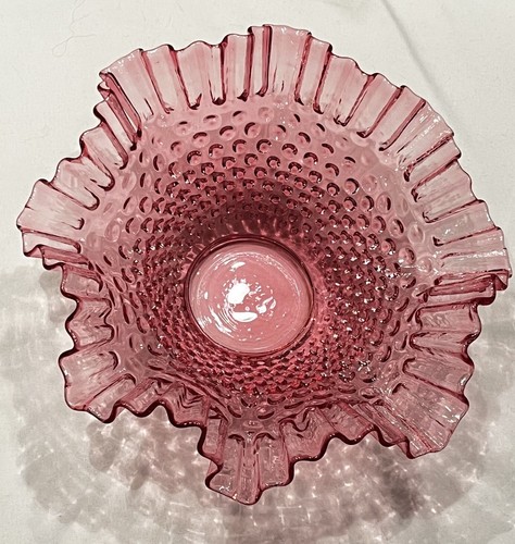 Fenton cranberry hobnail - cranberry, glass