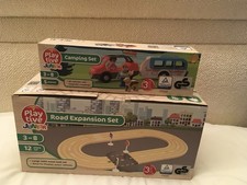 PLAYTIVE WOODEN ROAD TRACK &