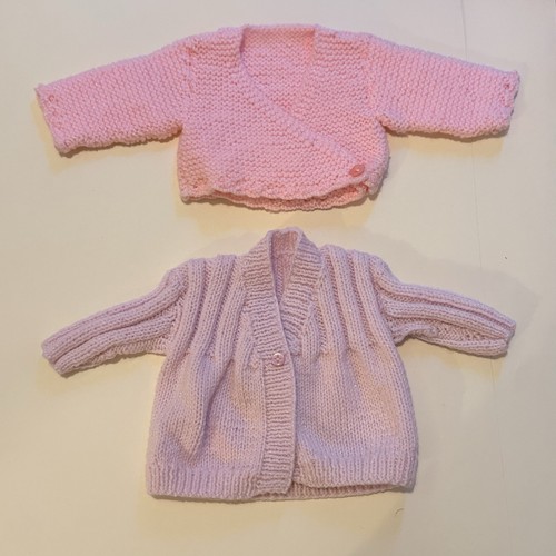 Handmade pink baby - 2x, cardigan