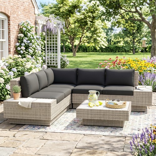 4pcs sectional rattan sofa - sectional,