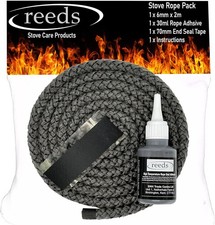 Black Stove Rope Kit 6mm x 2m