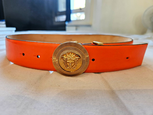 Versace orange leather - versace,