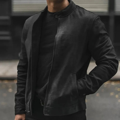 New men black suede - men's,