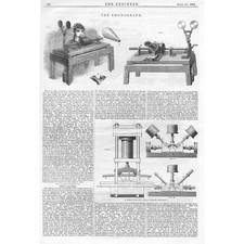 EDISON'S PHONOGRAPH Antique Engineering Print 1878