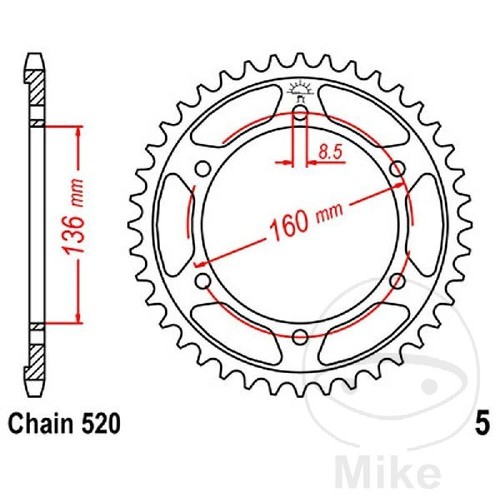Jtr5 sprocket 40 teeth - jtr5.40,