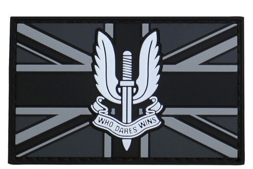 Sas rubber patch union jack - 3d,