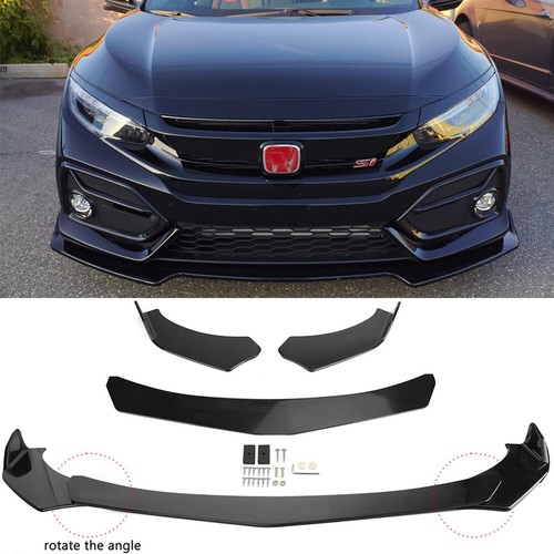 Gloss black front bumper lip - gloss,
