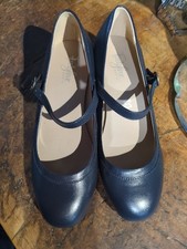 Bnwob M&S Footglove Wider fit Navy Leather 5 Mary Jane