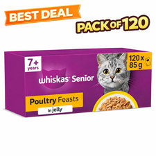 120 x 85g Whiskas 7+ Poultry