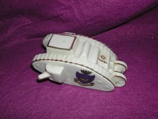 CORONA Crested China WW1 TANK. PORTSMOUTH Crest (G)