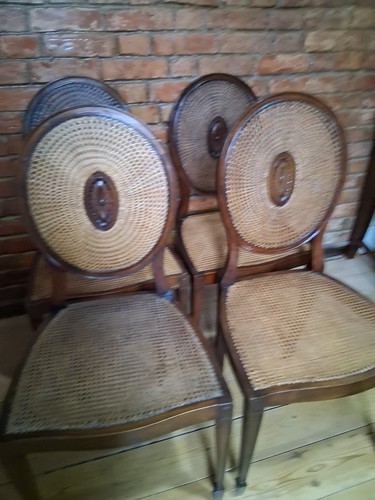 French caned salon - caned, medallion