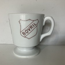 Antique Early 20th Century Vintage Bovril Footed Pedestal Mug Cup Advertising