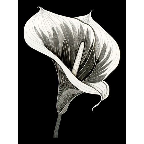 Batik style black and white - batik,