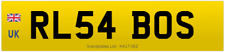 RL PRIVATE NUMBER PLATE RL54 BOS CHERISHED REGISTRATION RL INITIALS BOSS REG