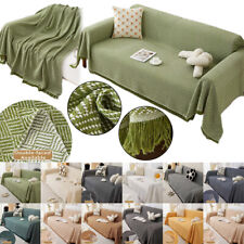 Extra Large Cotton Fringed Throws for Sofas Settee Bedspread Bed Covers Blankets