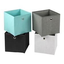 4X FOLDABLE CANVAS STORAGE COLLAPSIBLE FOLDING BOX FABRIC CUBE CLOTH BASKET BAG