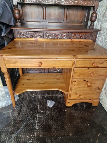Solid pine desk with - desk,