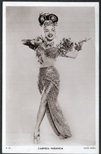 Cinema - Carmen Miranda RP - Postcard 'Picturegoer' Series 128 No. W 295