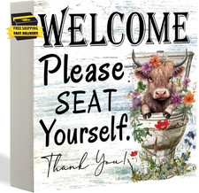 Funny Highland Cow Bathroom