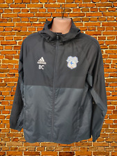 MENS ADIDAS UK MEDIUM M GREY/BLACK ACTIVE CARDIFF CITY FOOTBALL CLUB COAT JACKET