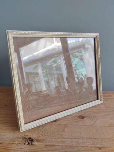 Vintage cream silver picture - &,