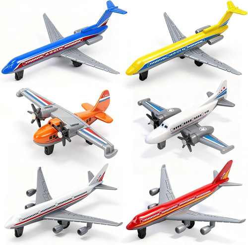 Toy airplane pack diecast - airplane, 6